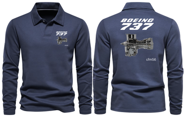 BOEING CFM 56 LONG SLEEVE POLO
